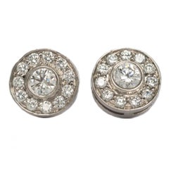 .53 Carat Total Weight Platinum Tiffany 
Co. Earrings
