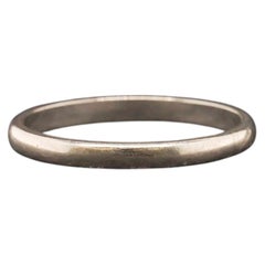 Platinum Art Deco 1930s Classic Wedding Band - VHK#134