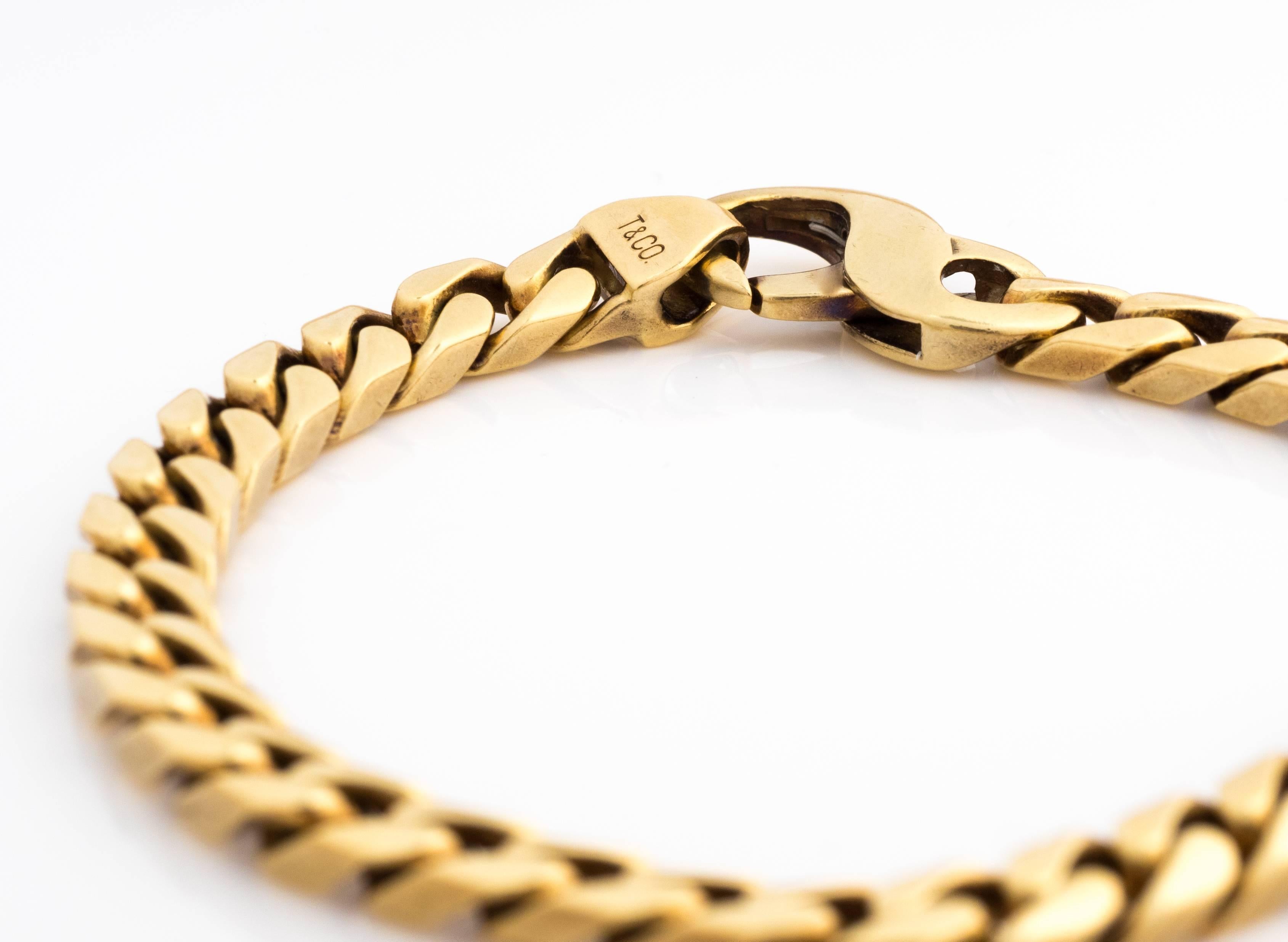 Modern Tiffany & Co. 18 Karat Gold Bracelet
