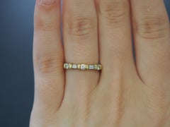 14k Yellow Gold Round and Baguette Diamond Band - VHK#254