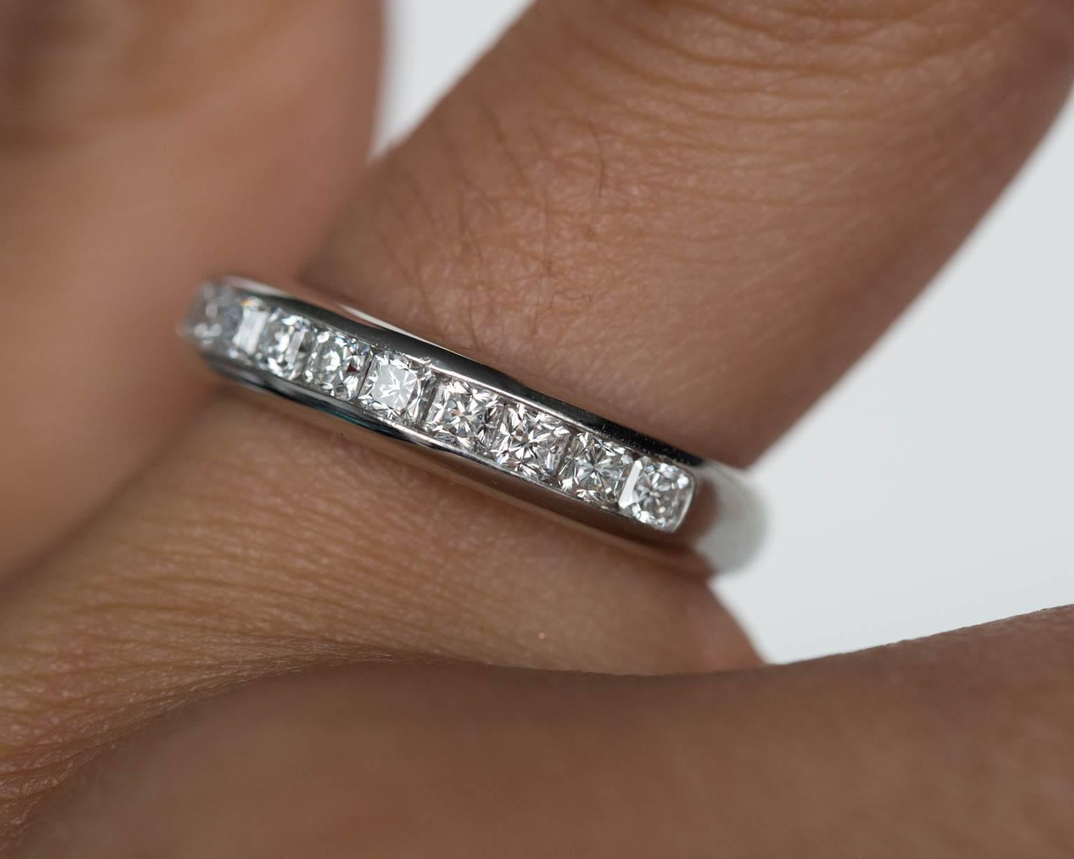 Tiffany & Co. Lucida Cut 1.00 Carat Diamonds Wedding Band Ring In Excellent Condition In Atlanta, GA