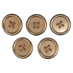 1950s Tiffany & Co. 14K Yellow Gold Button Set of 5
