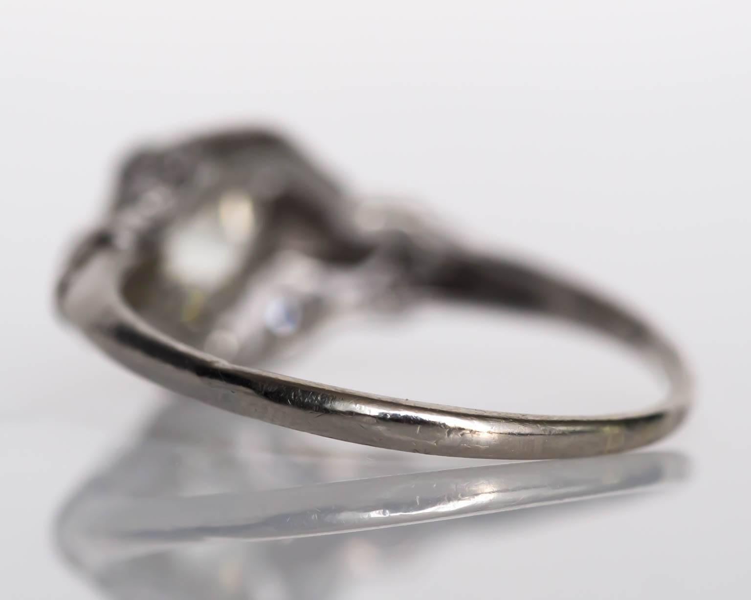 1910s Art Deco Platinum GIA Certified 1.49 Carat Diamond Engagement Ring 1