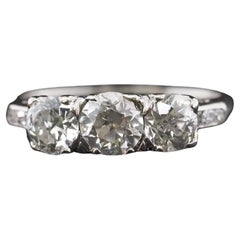 1930s Art Deco 1.50cttw 3 Stone Old European Diamond Ring - VHK#248a