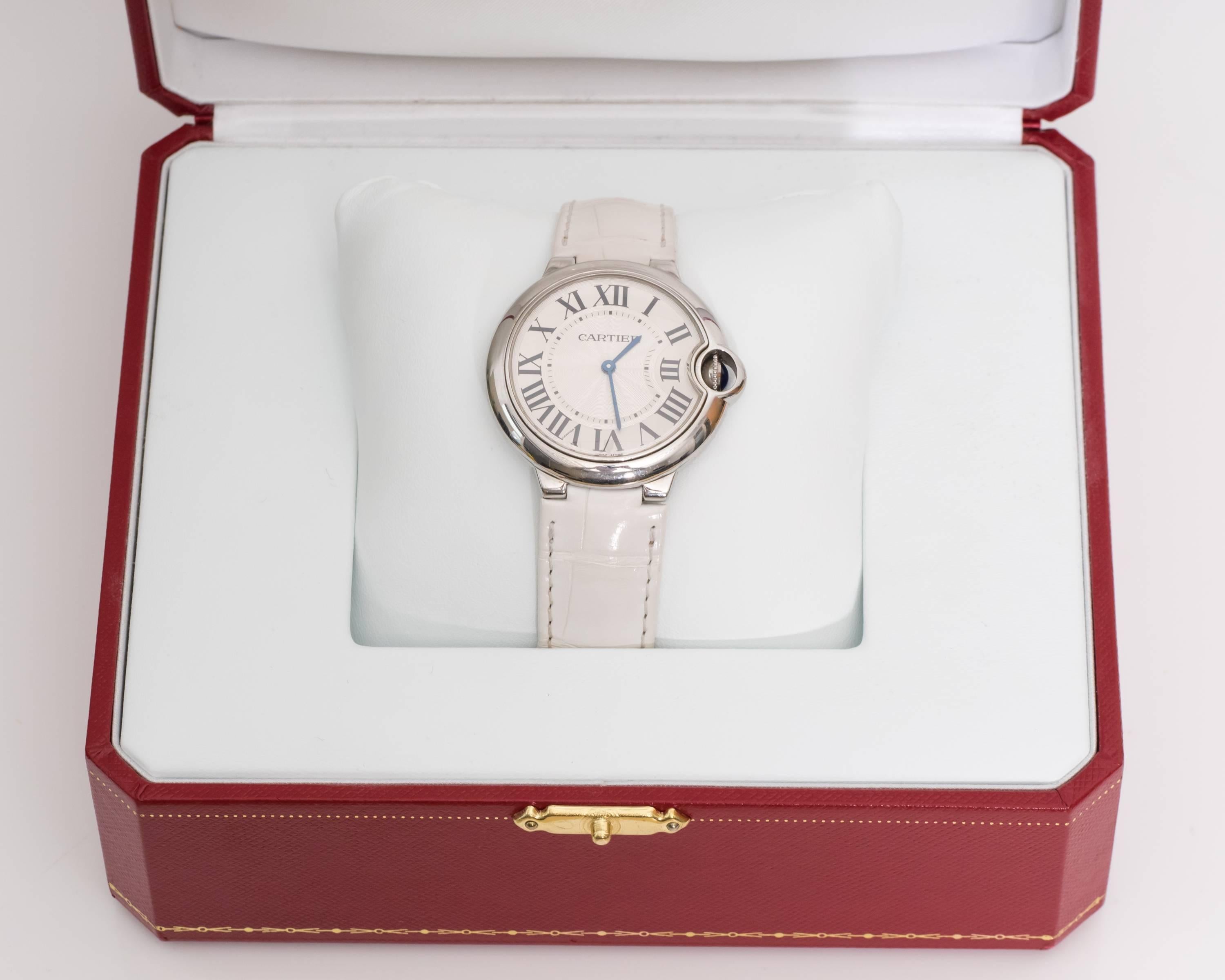 Women's or Men's Cartier Stainless Steel Ballon Bleu Wristwatch