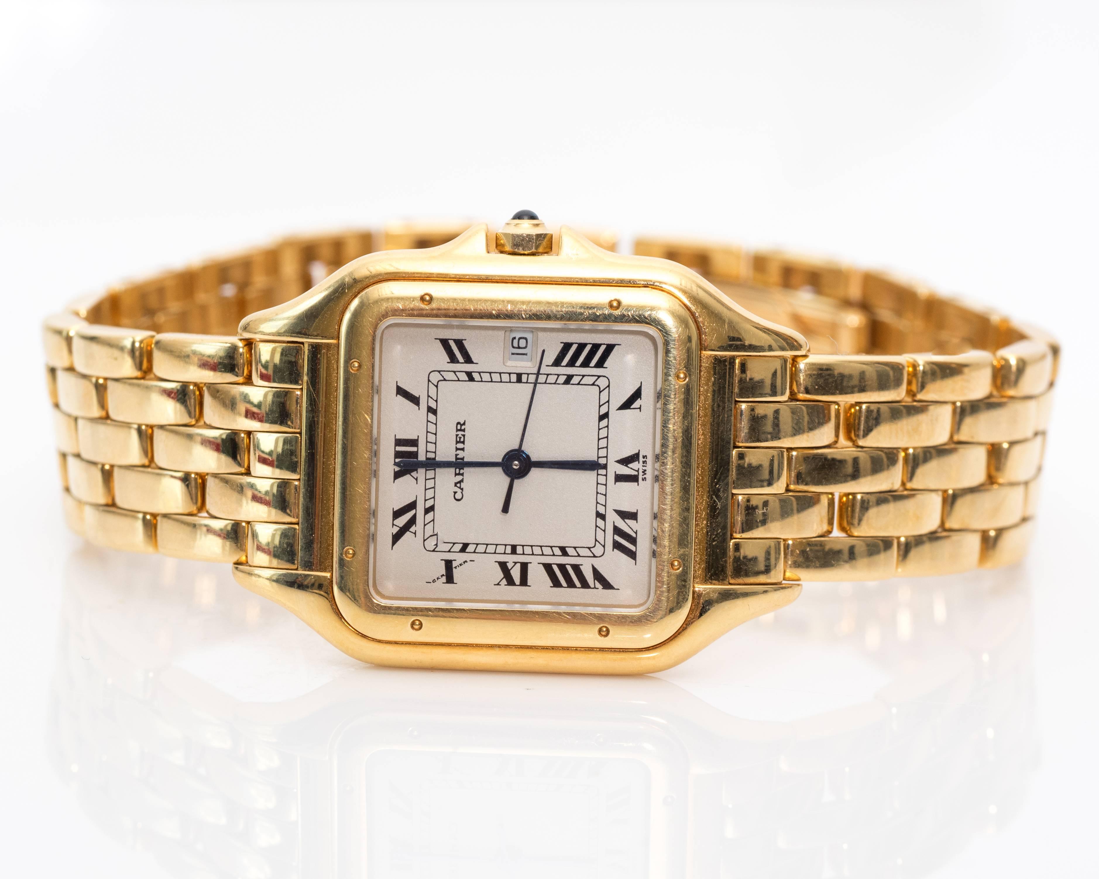 Cartier Yellow Gold Panther Medium Quartz Wristwatch 4