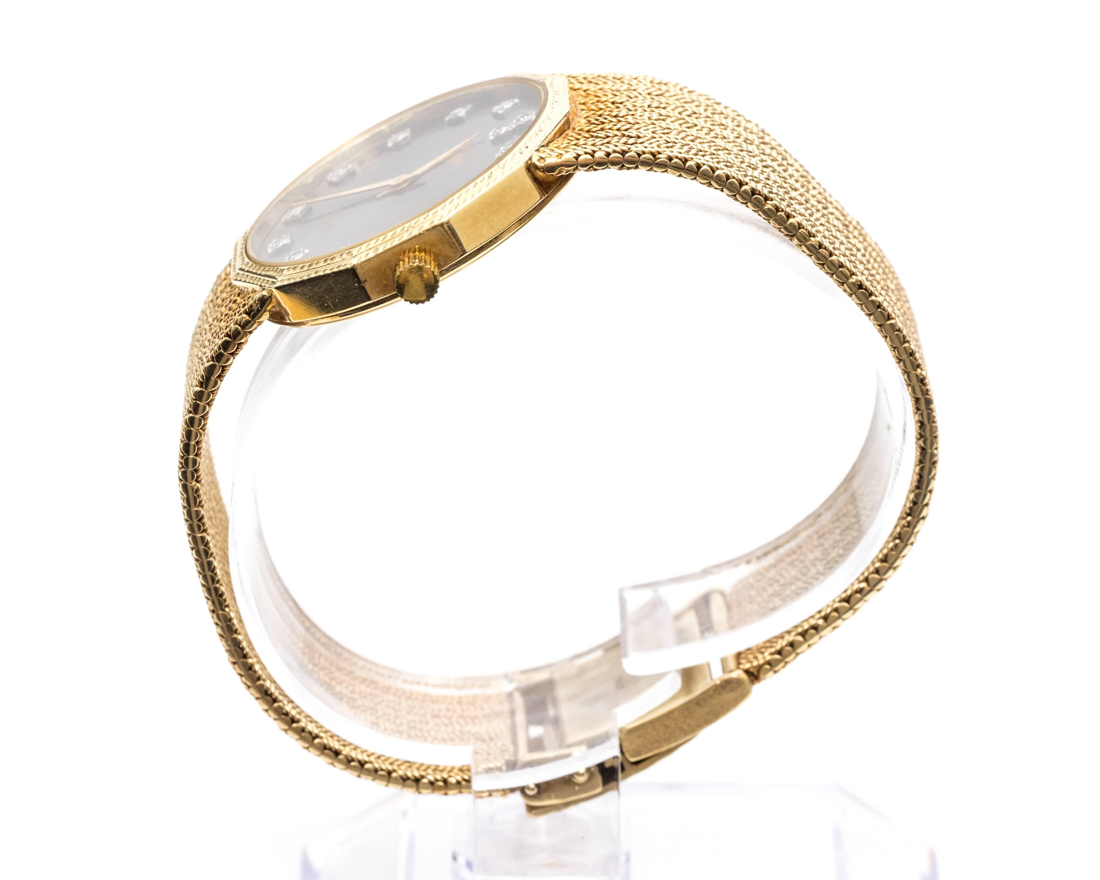 longines gold diamond watch