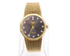 Montre-bracelet Longines en or jaune et diamants:: circa 1960
