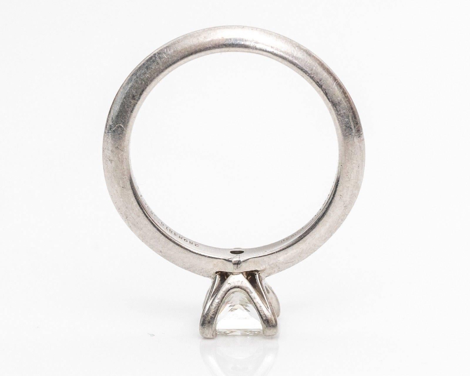 Princess Cut Tiffany & Co. Classic Diamond Platinum Solitaire Engagement Ring