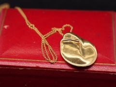 Estate 18K Yellow Gold Tiffany & Co. Madonna Pendant Necklace - VHK#1027