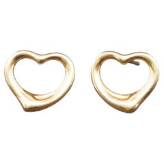 Gioiello Tiffany & Co. in oro 18 carati Orecchini a forma di cuore in oro giallo - VHK#186B