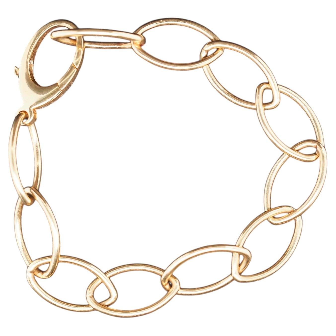 Pulsera de eslabones ovalados de oro amarillo de 18 quilates de la colección Estate de Tiffany & Co. - VHK#335A