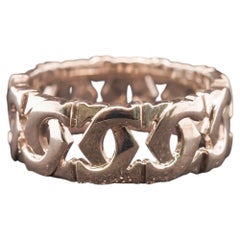 Estate Vintage Cartier Enterlaces 18K White Gold Band Ring - VHK#669B