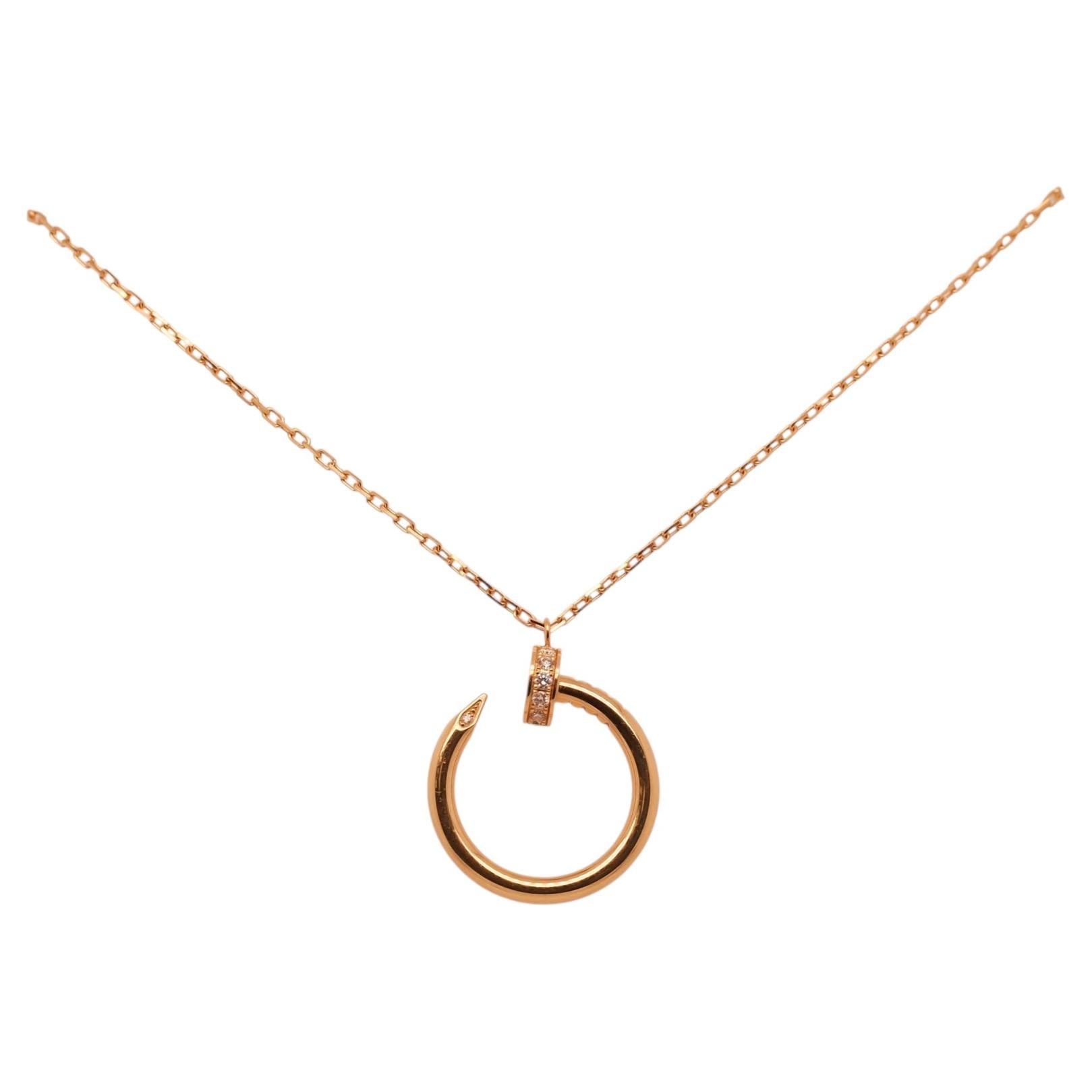 Estate 18K Yellow Gold Cartier Juste un Clou Pendant, Diamonds - VHK#765A For Sale