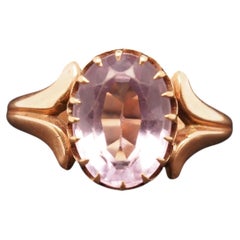 Bague victorienne en or jaune 11 carats sertie d'une améthyste - VHK#694A