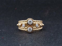 Alliance Estate en or jaune 18 carats, gravée de diamants - VHK#45A