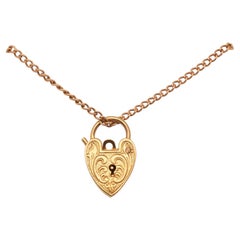 9k Gold Victorian Baby Bracelet with Locket Charms - VHK#28