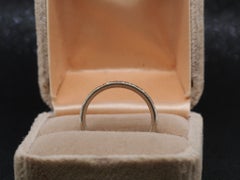 Circa 1931 14K White Gold Art Deco Diamond Wedding Band - VHK#34
