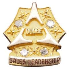 Vintage 10K Yellow Gold Diamond "Dodge" Sales Leadership Pin - VHK#35