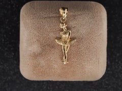 14K Yellow Gold Ballerina Pendant - VHK#43