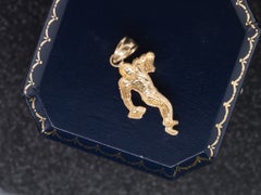 14K Yellow Gold Football Player Pendant - VHK#44