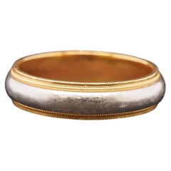 Anillo para hombre de Tiffany & Co. en platino y oro amarillo de 18 quilates Alianza de boda - VHK#874a