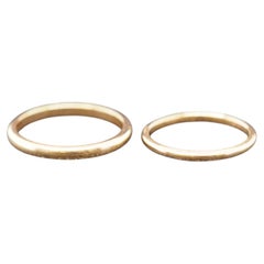 Estate Cartier 18K Yellow Gold Wedding Band Ring Set with Original Box - VHK#108