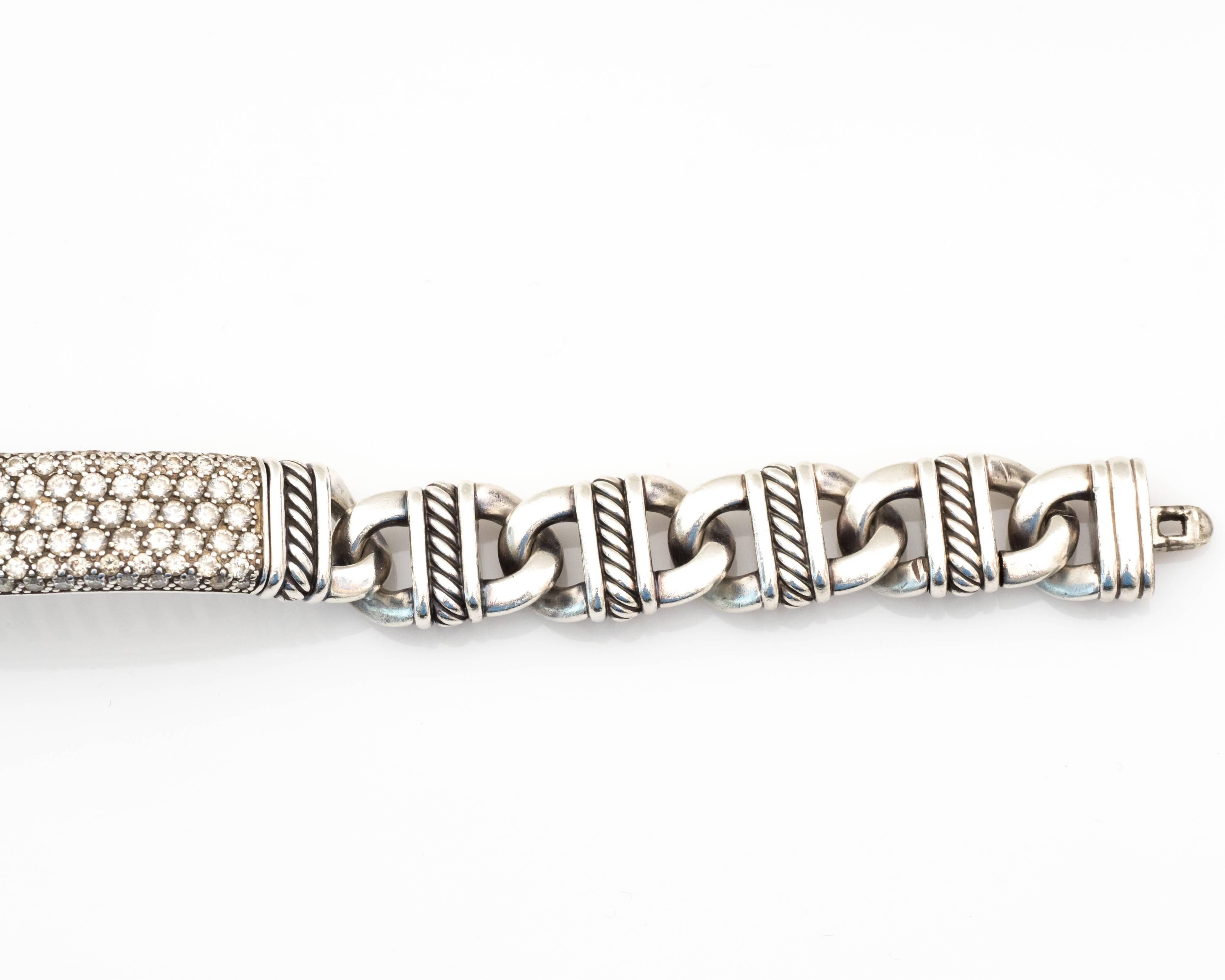 1990s David Yurman Diamond Bracelet In Good Condition In Atlanta, GA