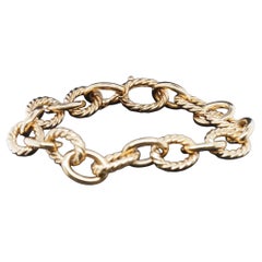 Estate David Yurman 18k Yellow Gold Oval Link Bracelet - VHK#1058