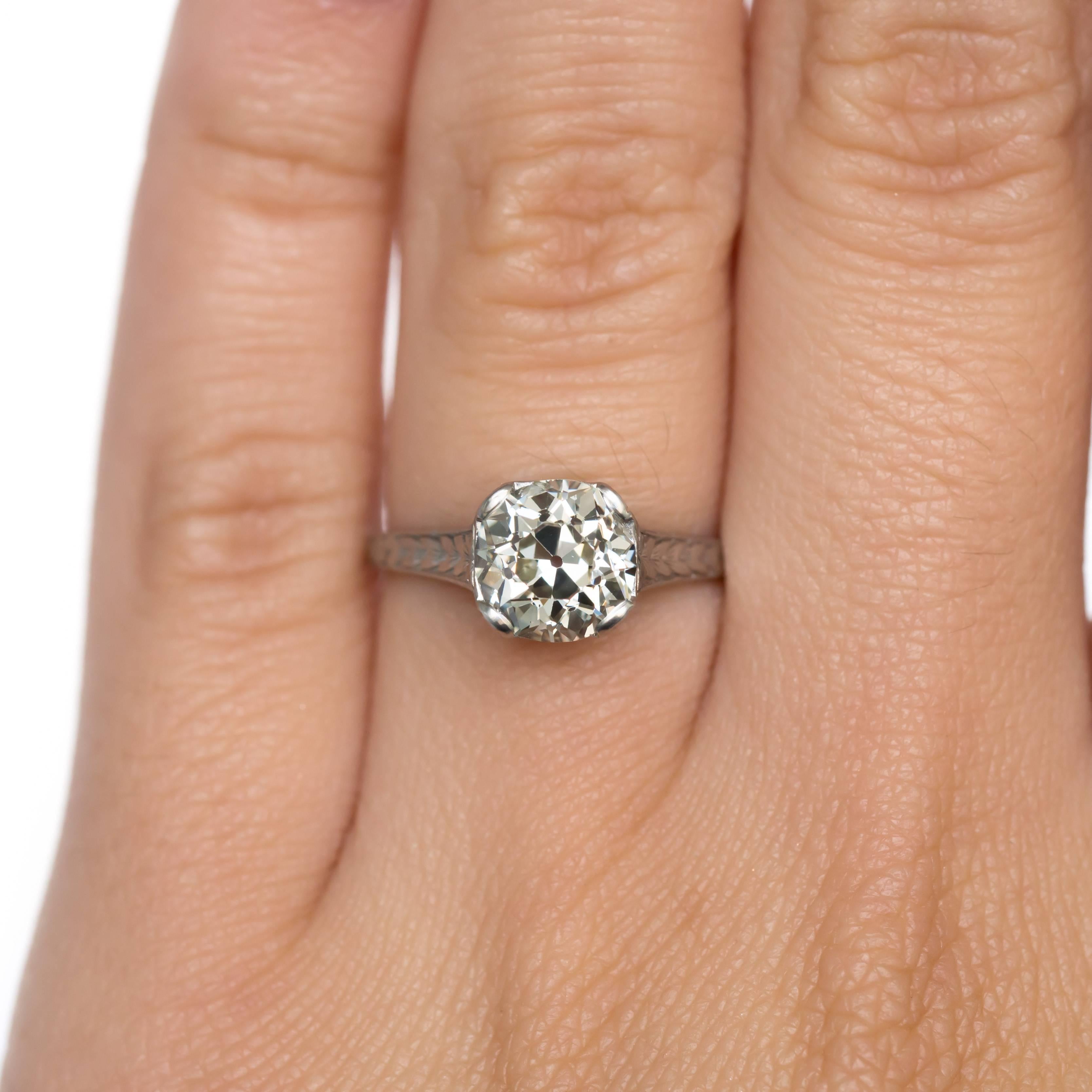 1.62 Carat Diamond Platinum Engagement Ring In Excellent Condition For Sale In Atlanta, GA