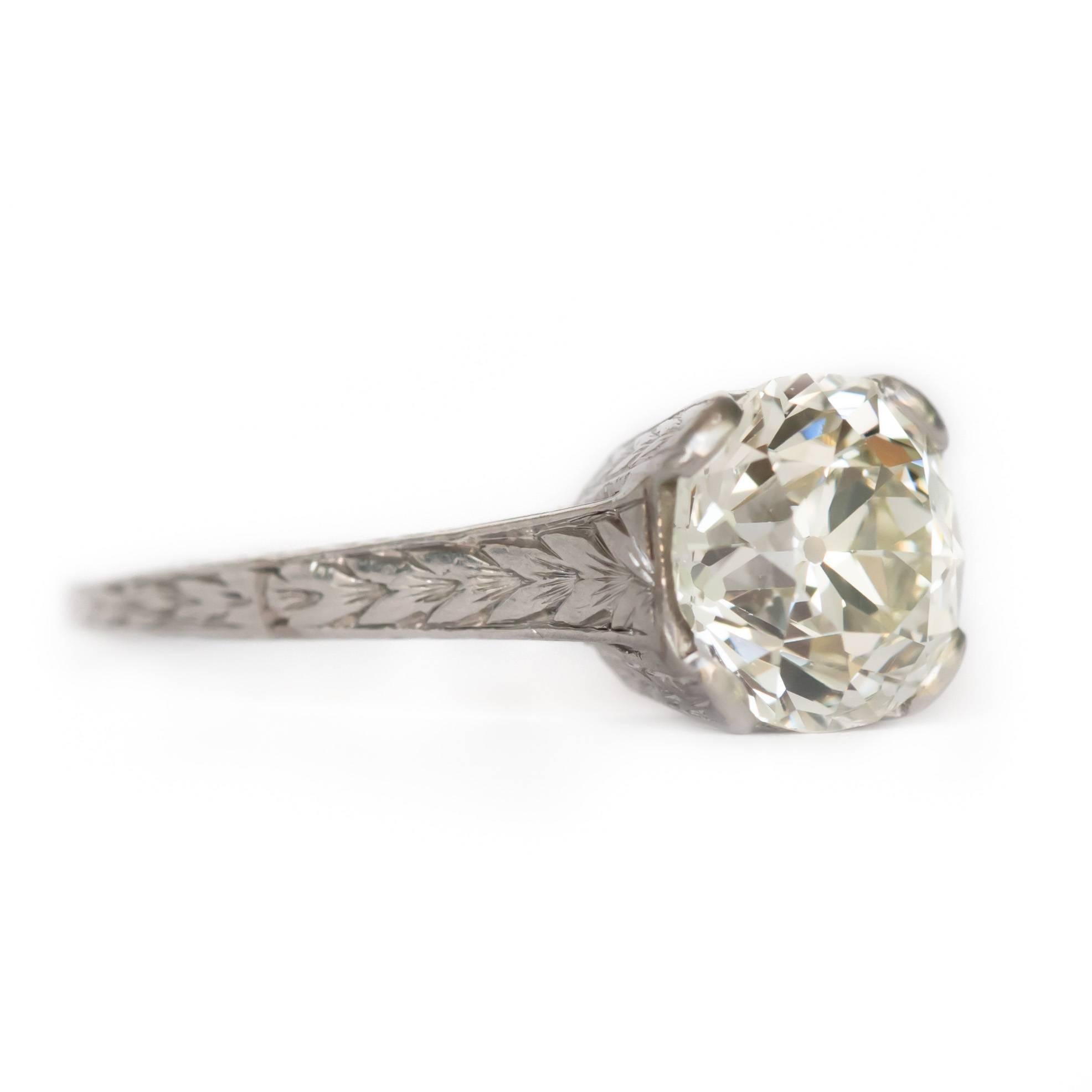 1,62 Karat Diamant-Platin-Verlobungsring (Edwardian) im Angebot