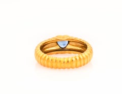 Tiffany & Co .50 Carat Blue Sapphire and 18K Gold Ring