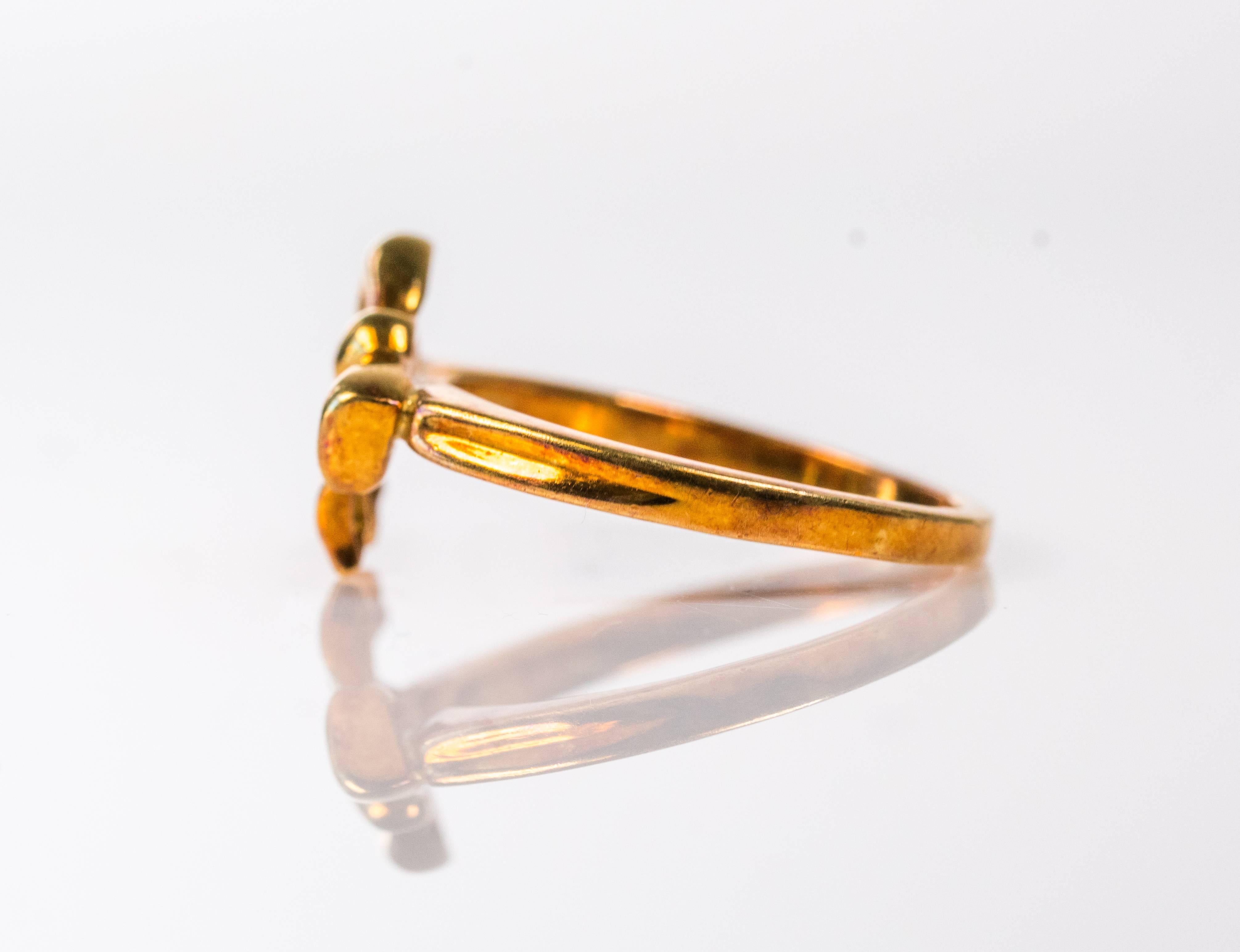 tiffany gold bow ring