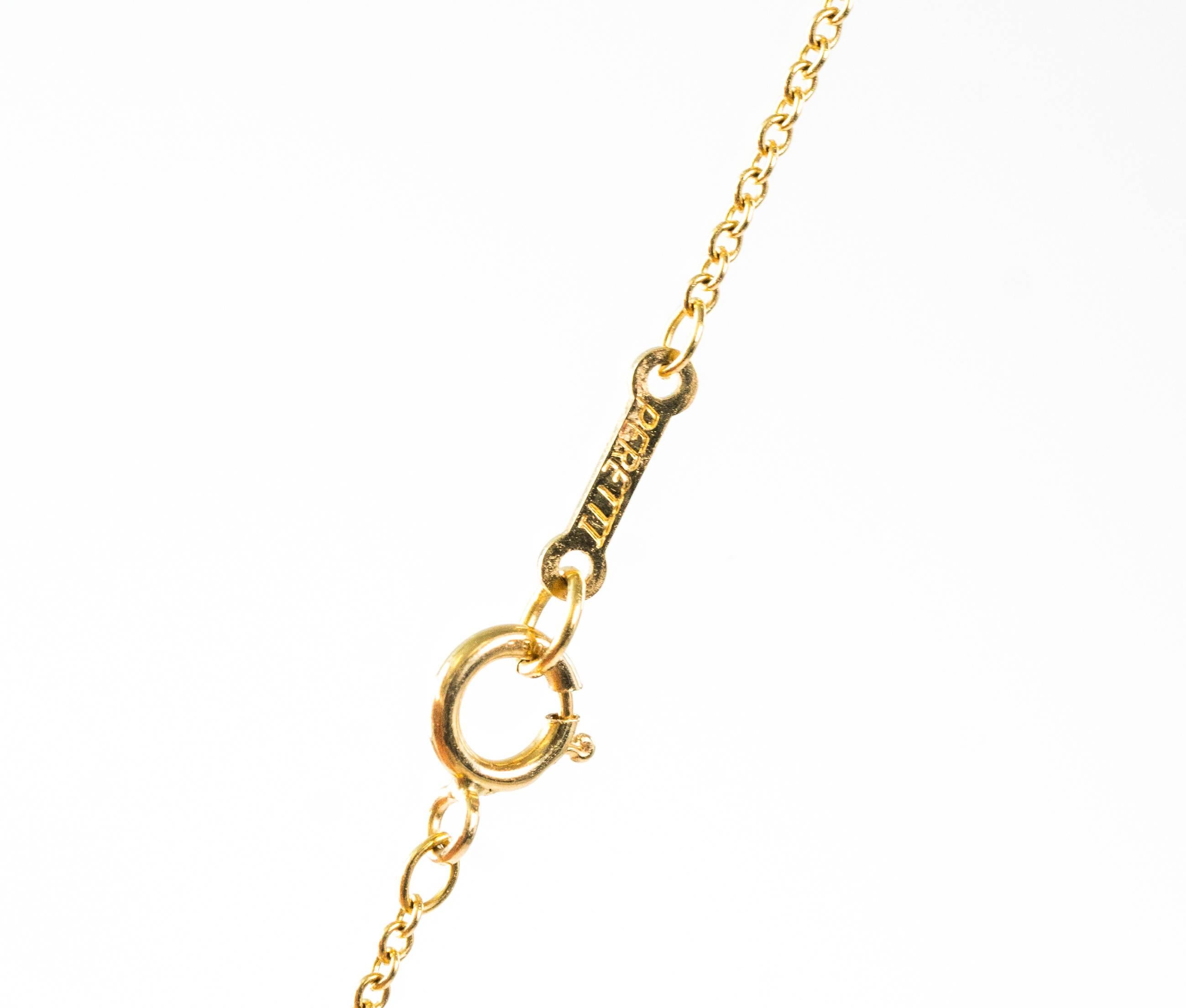 Tiffany and Co. Elsa Peretti Open Heart Diamond and 18K Gold Necklace ...
