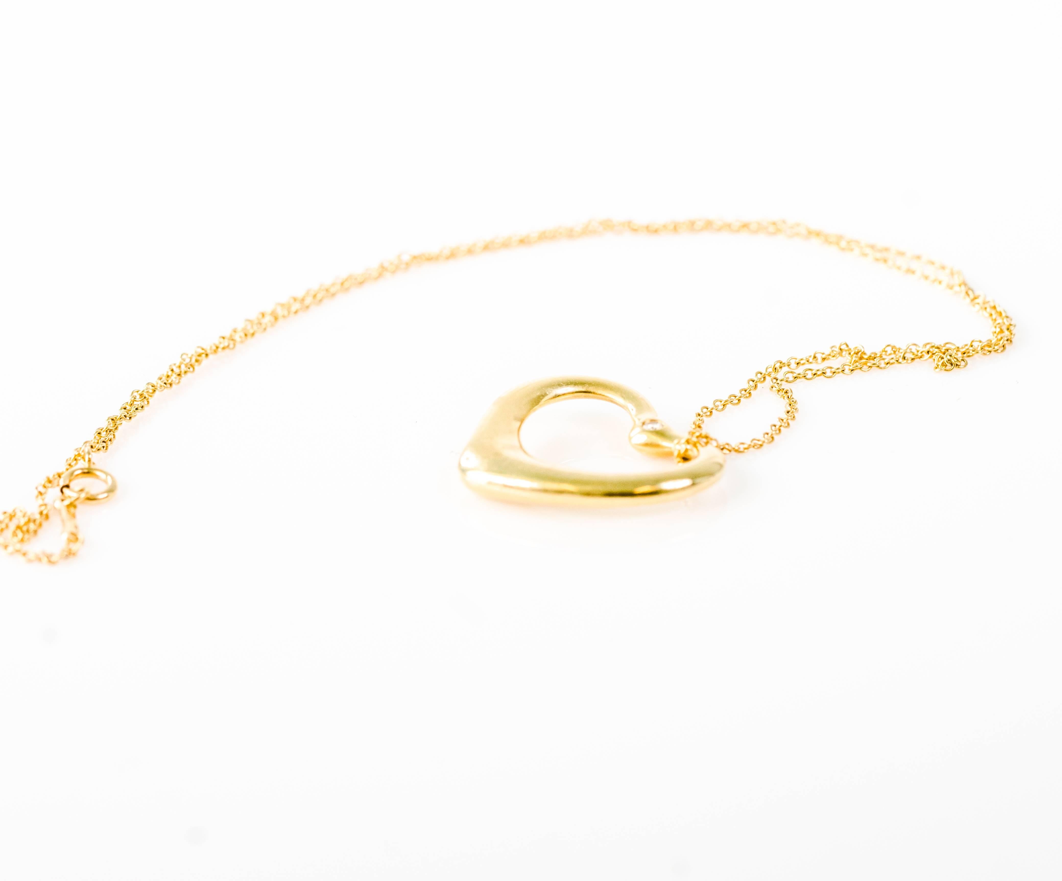 elsa peretti gold heart necklace