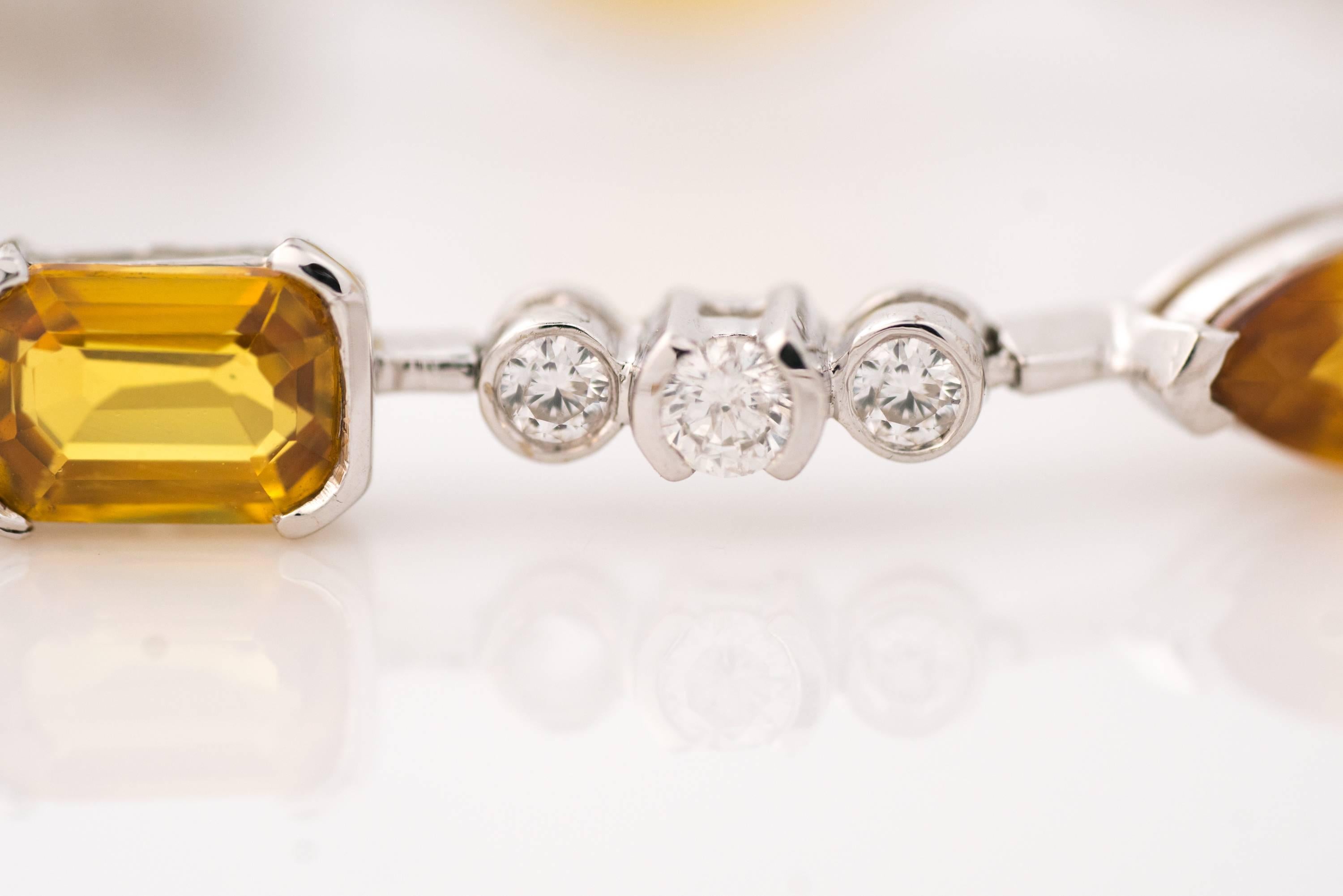 citrine diamond bracelet