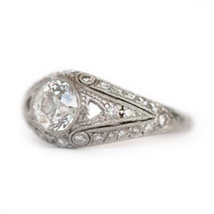 GIA Certified 1.05 Carat Diamond Platinum Engagement Ring