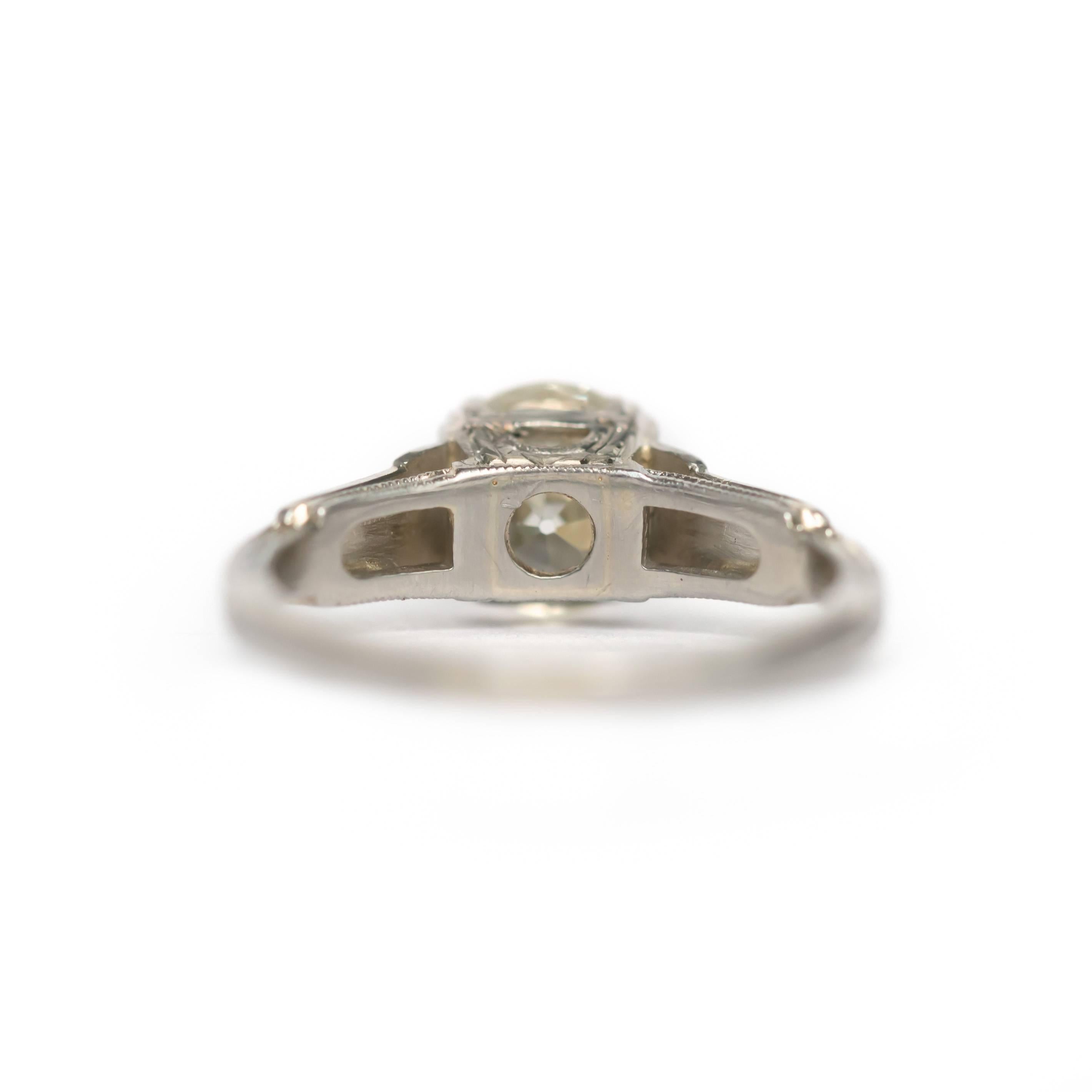 1,23 Karat Diamant Verlobungsring aus Platin und Weißgold im Zustand „Hervorragend“ im Angebot in Atlanta, GA