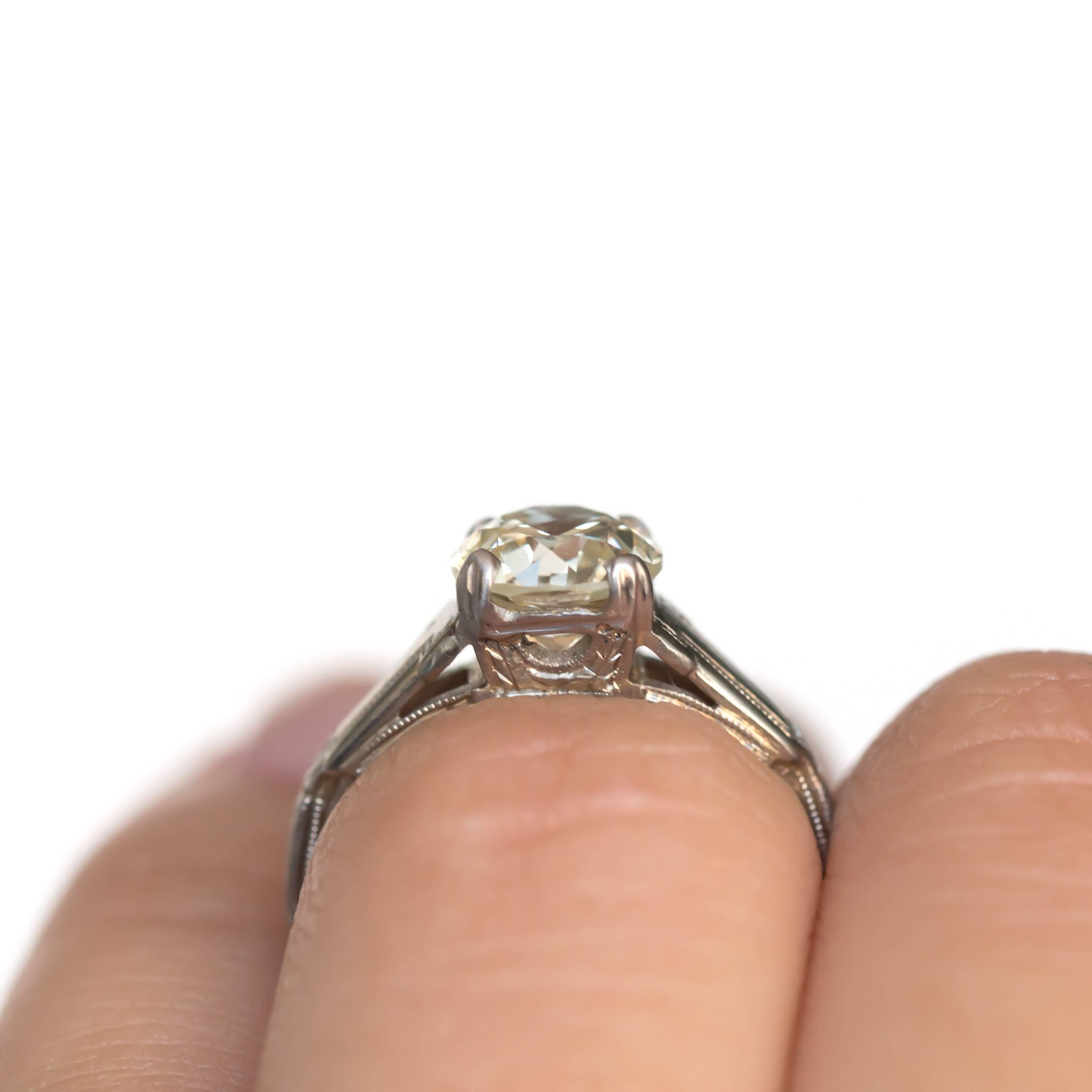 1,23 Karat Diamant Verlobungsring aus Platin und Weißgold im Angebot 3