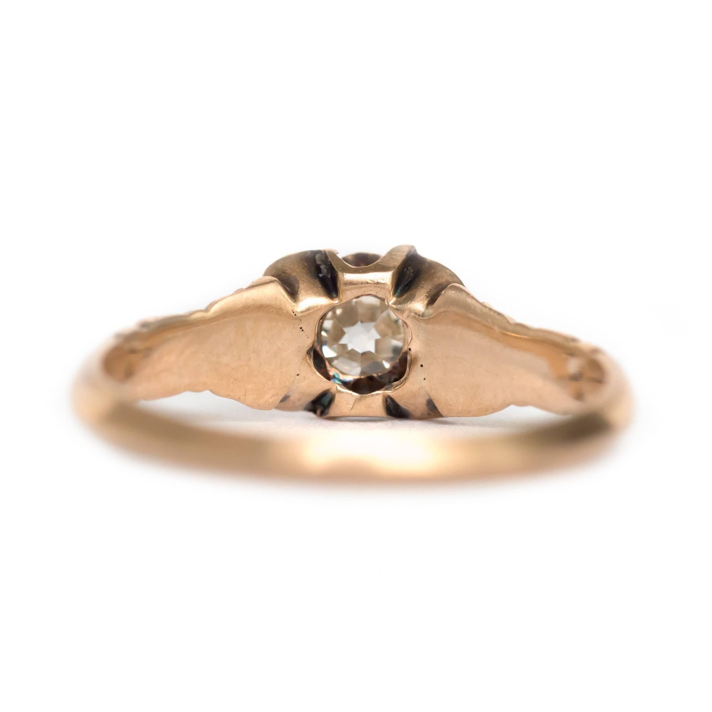 GIA Certified 0.49 Carat Diamond Rose Gold Engagement Ring In Excellent Condition In Atlanta, GA