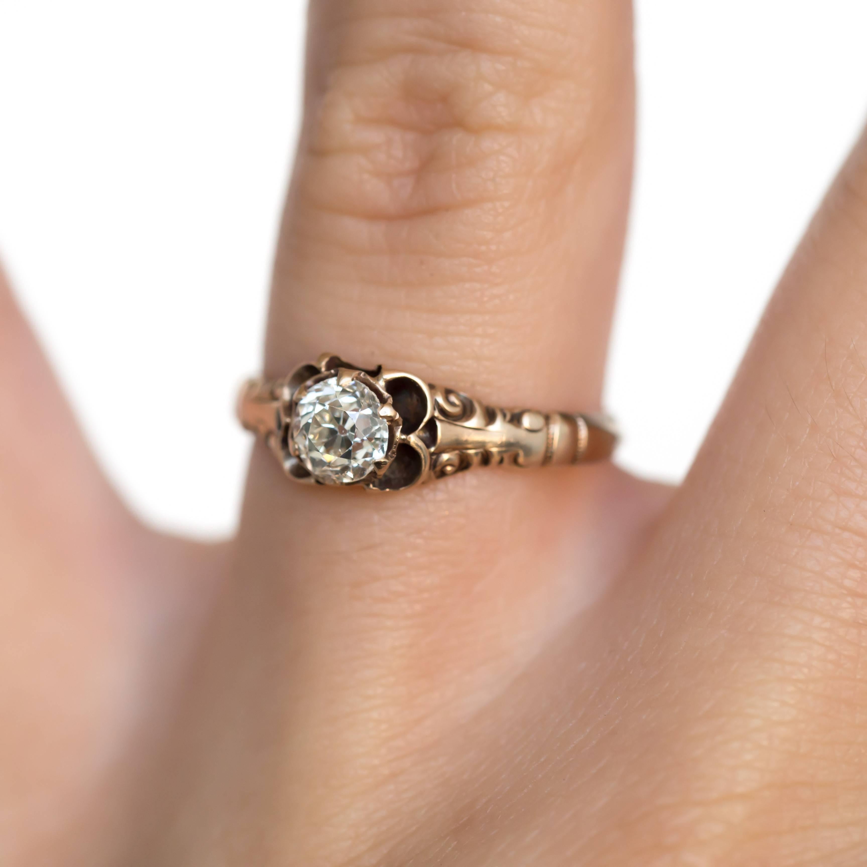 GIA Certified 0.49 Carat Diamond Rose Gold Engagement Ring 2