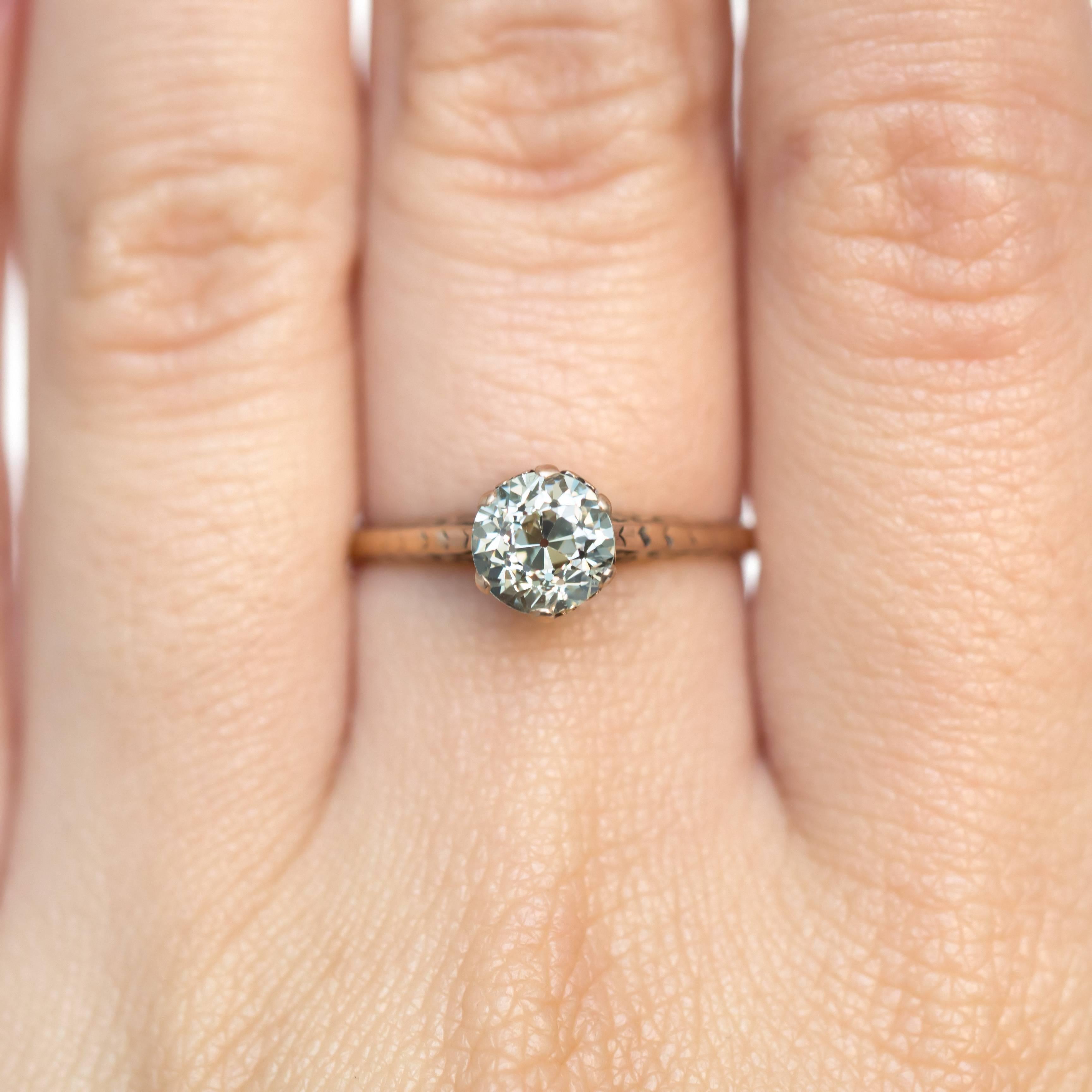 GIA Certified 1.00 Carat Diamond Rose Gold Engagement Ring 1