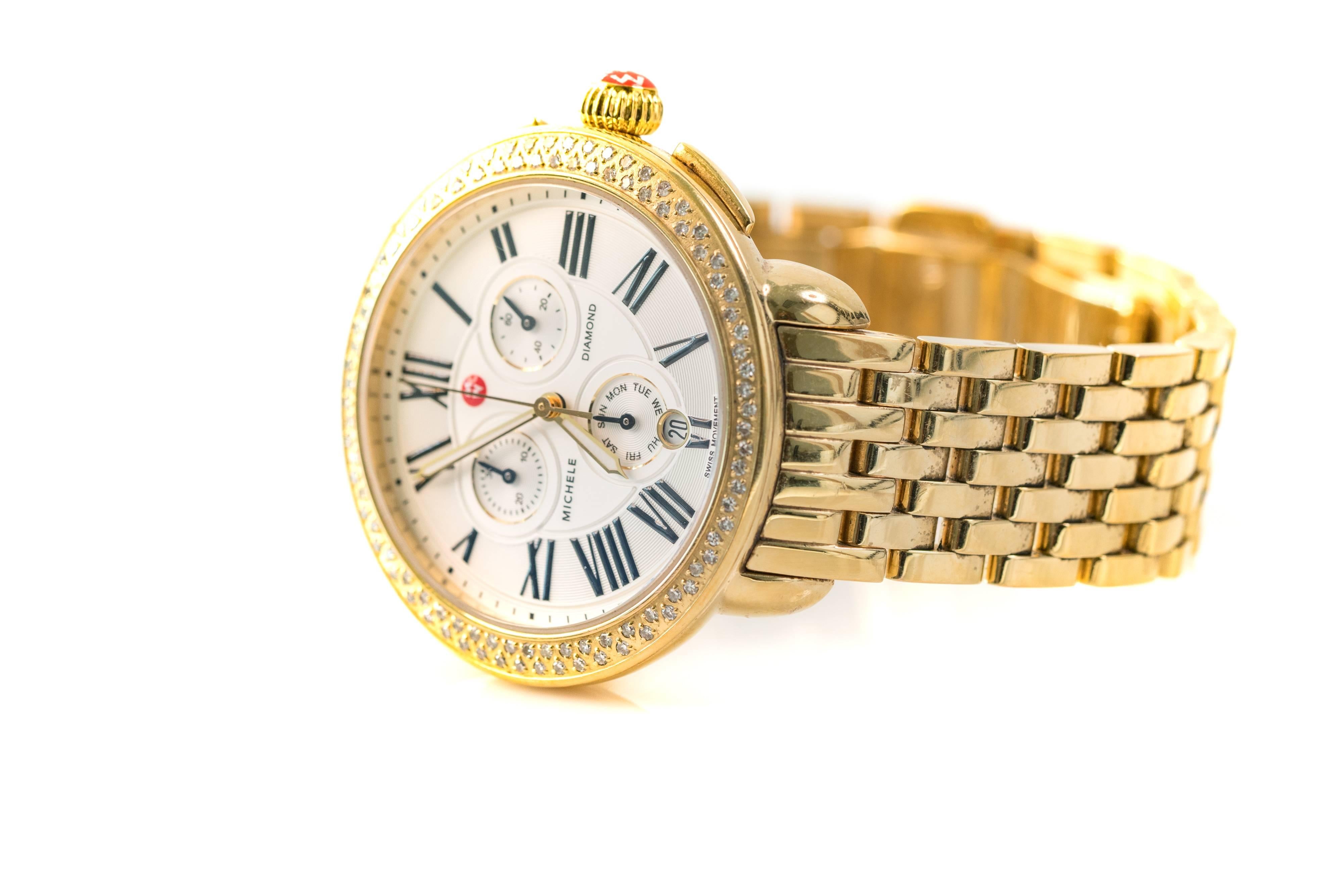 2014 Michele Sereine Diamond Wristwatch In Good Condition In Atlanta, GA