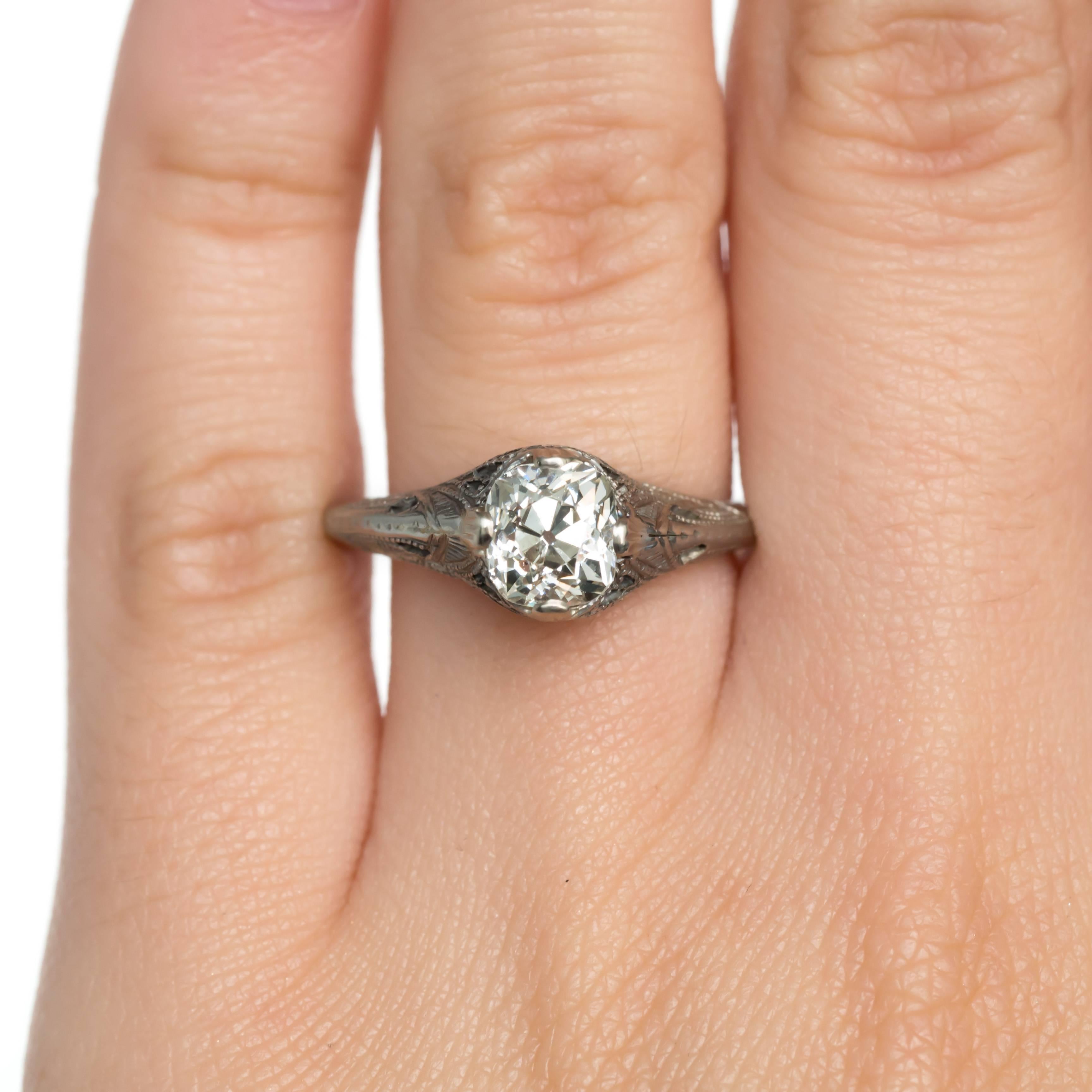 Women's 1.30 Carat Diamond White Gold Engagement Ring