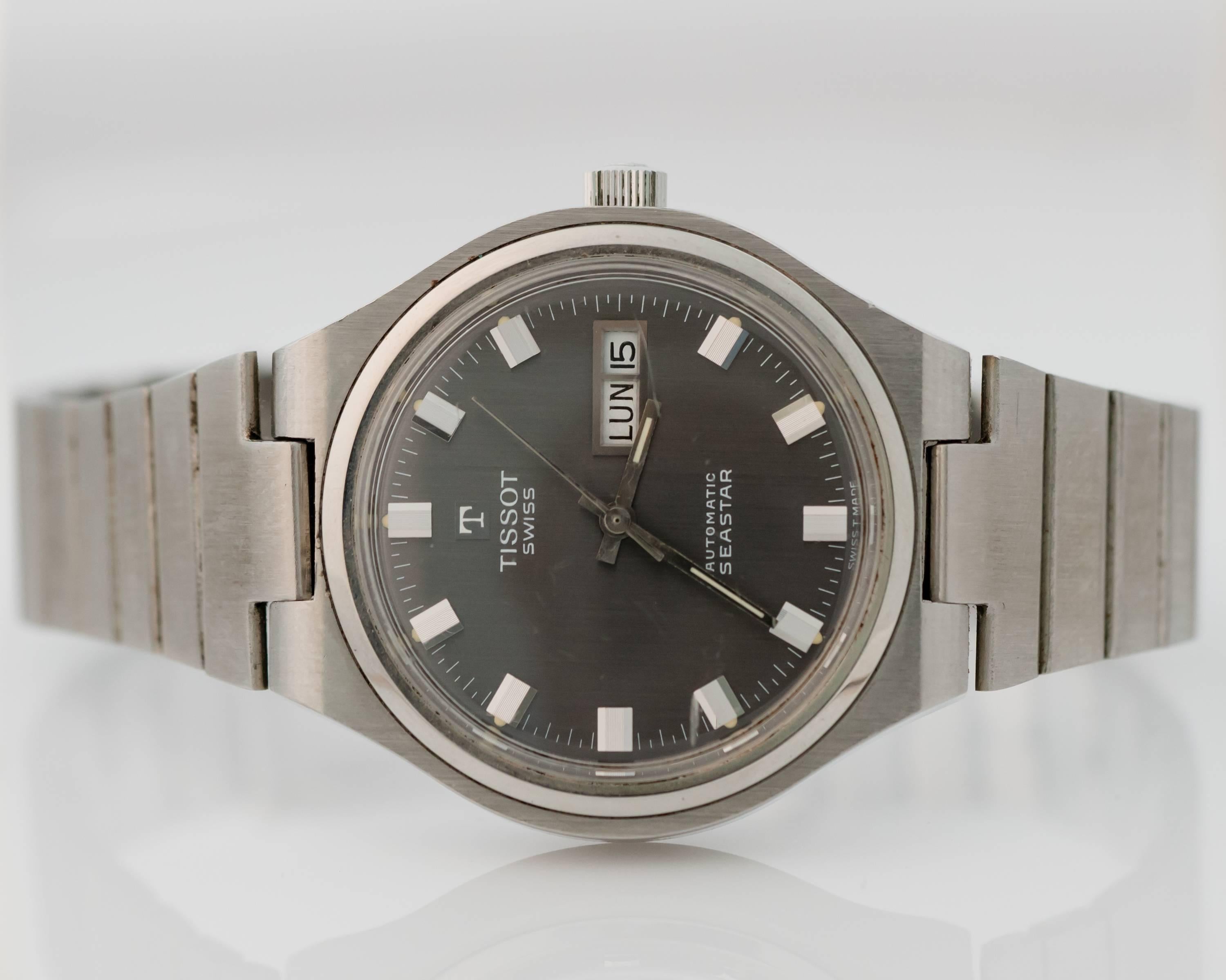 Retro 1955 Tissot Seastar Stainless Steel Wristwatch