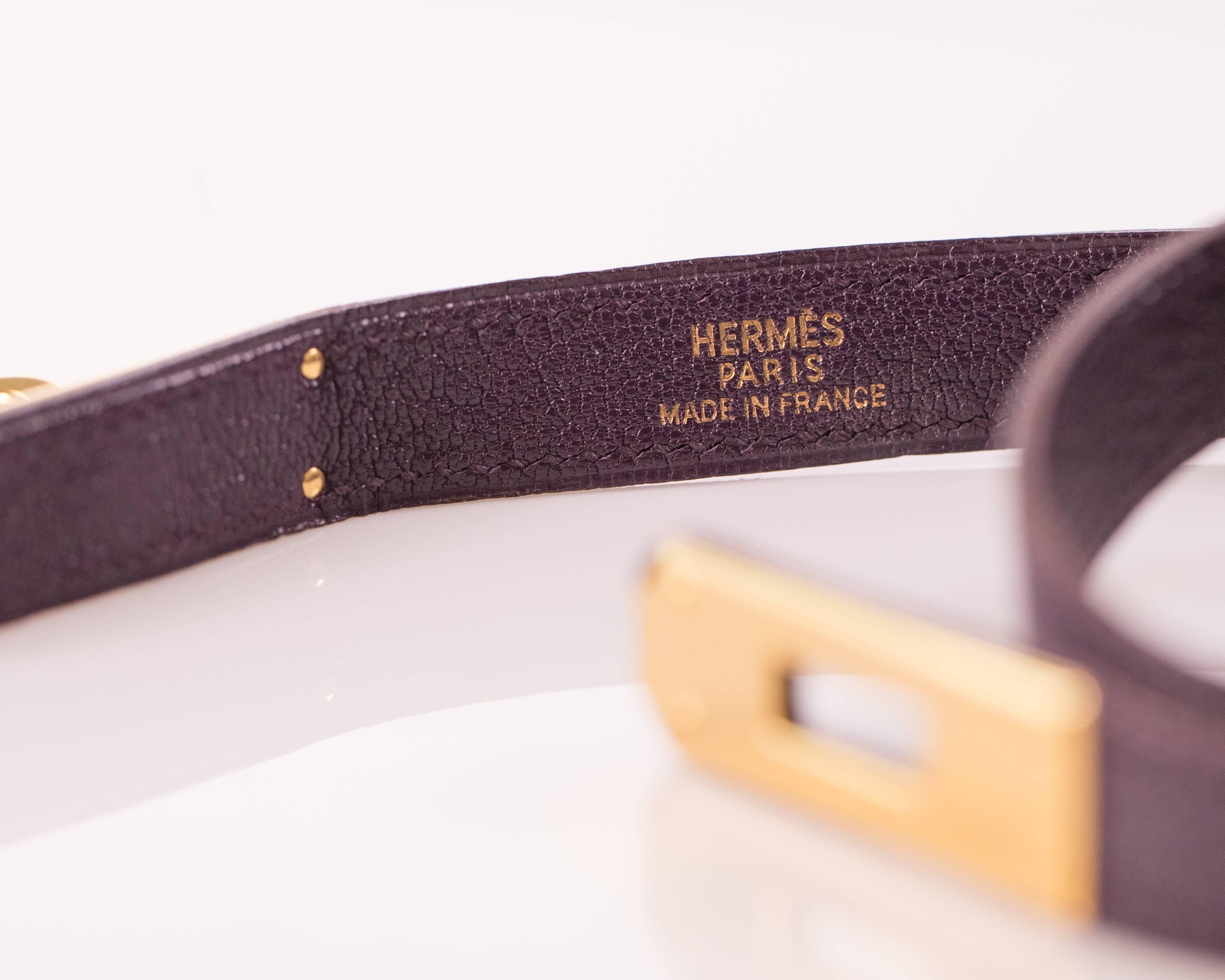 Modern Hermes Kelly Leather Choker / Wrist Wrap For Sale