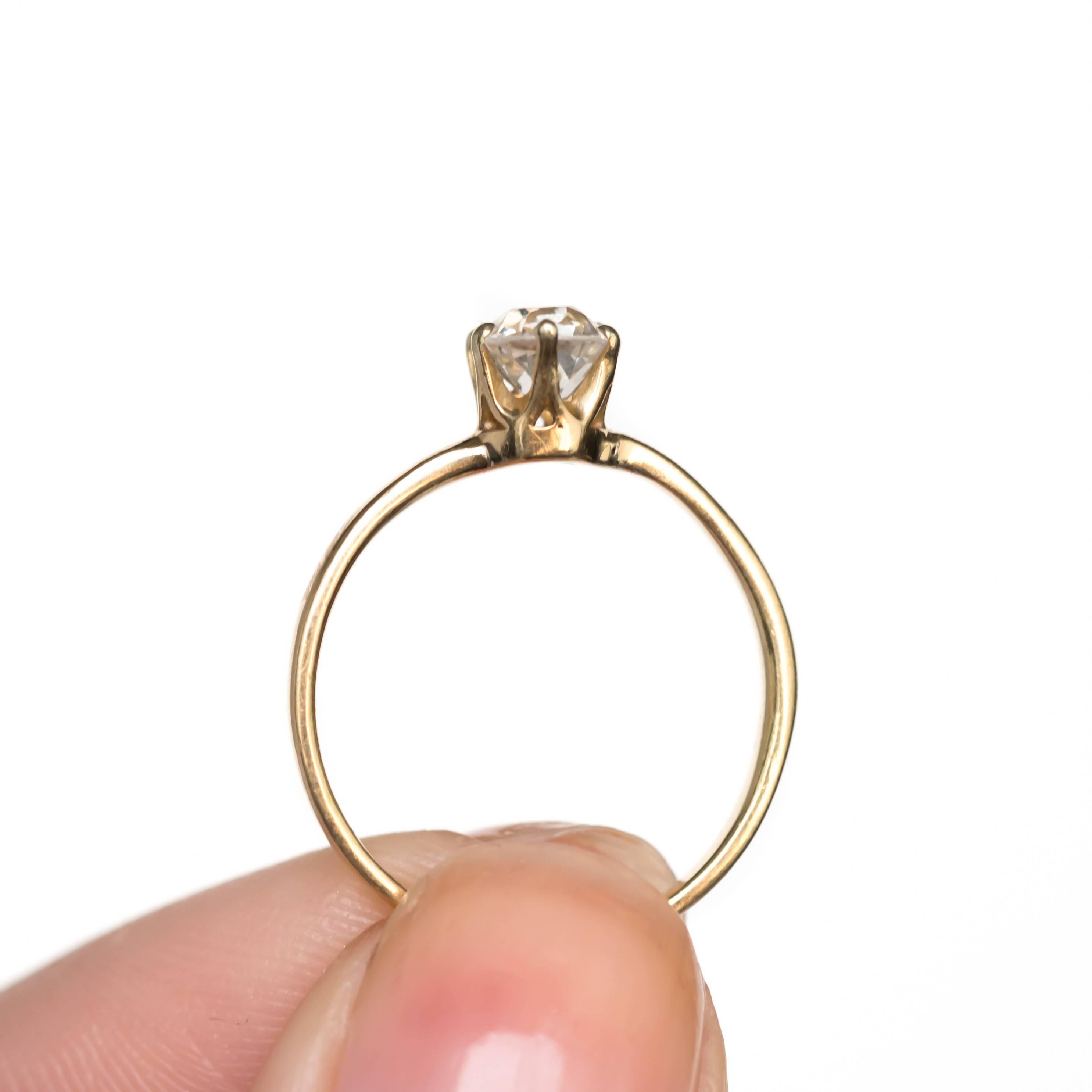 Edwardian 1910 Tiffany & Co .55 Carat Antique Cushion Cut Diamond Engagement Ring