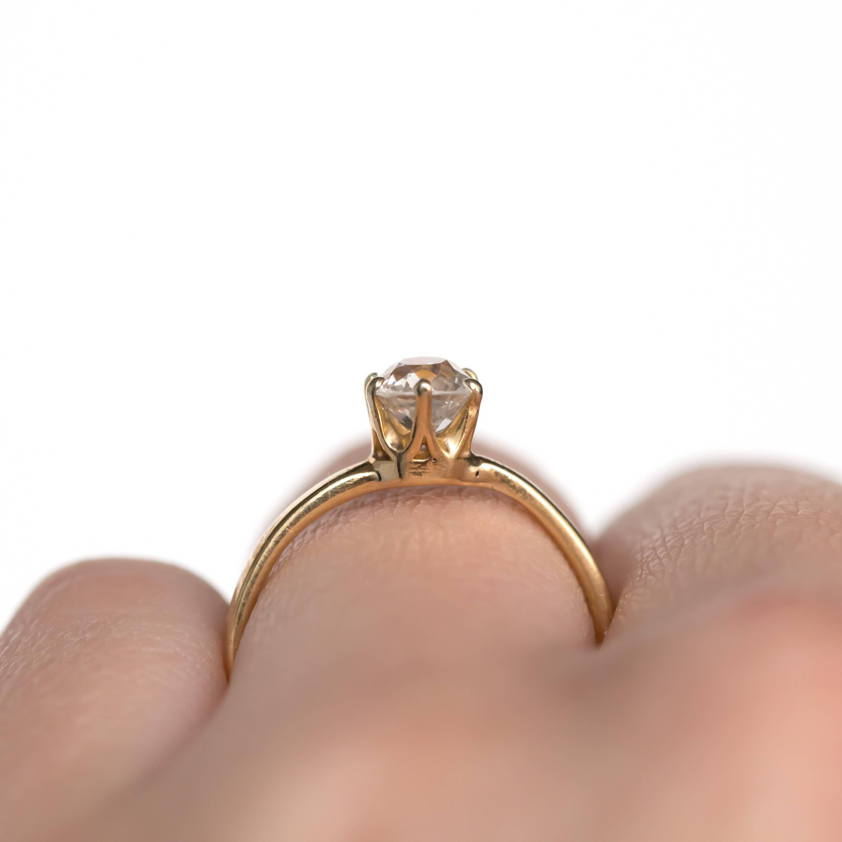 1910 Tiffany & Co .55 Carat Antique Cushion Cut Diamond Engagement Ring 1