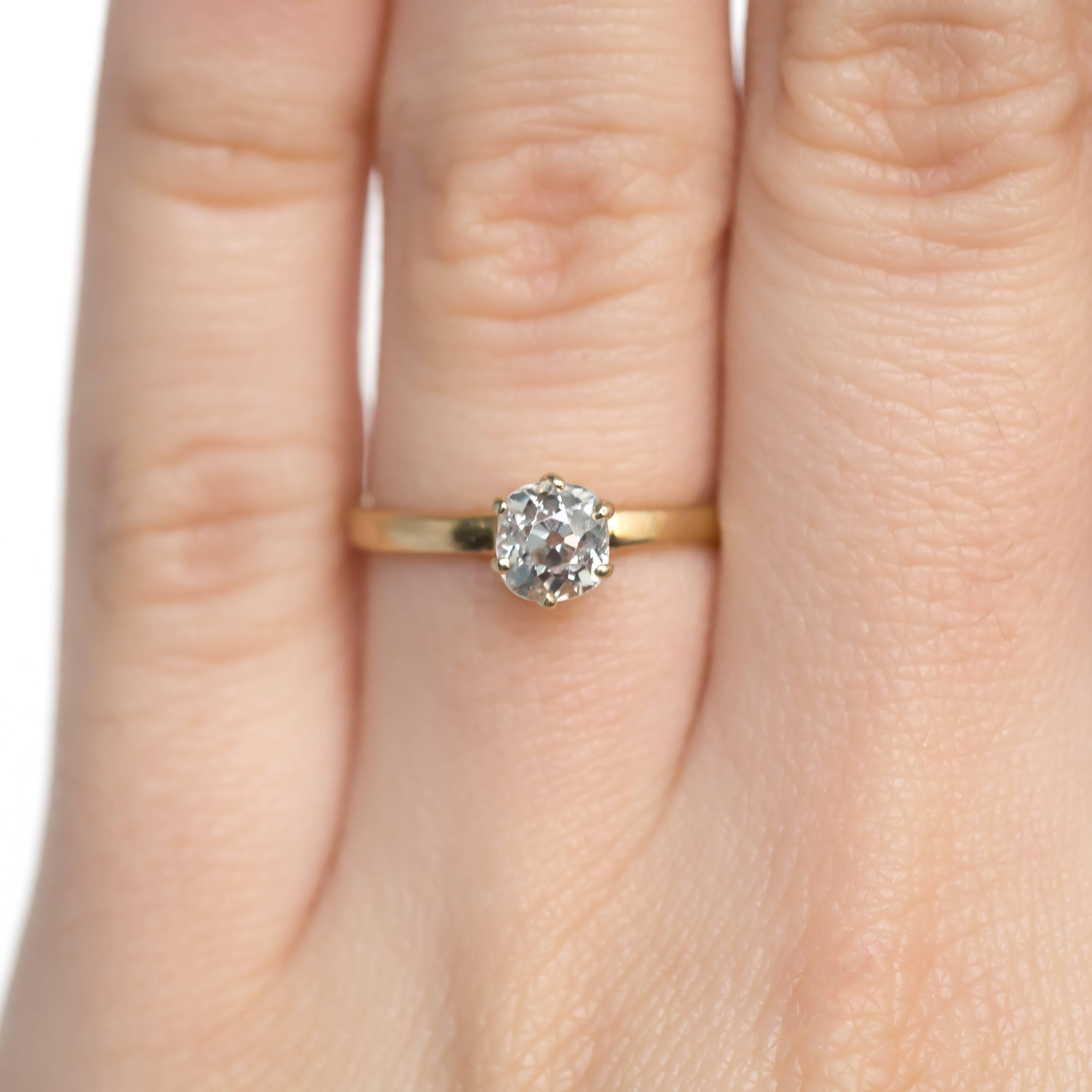1910 Tiffany & Co .55 Carat Antique Cushion Cut Diamond Engagement Ring In Excellent Condition In Hicksville, NY