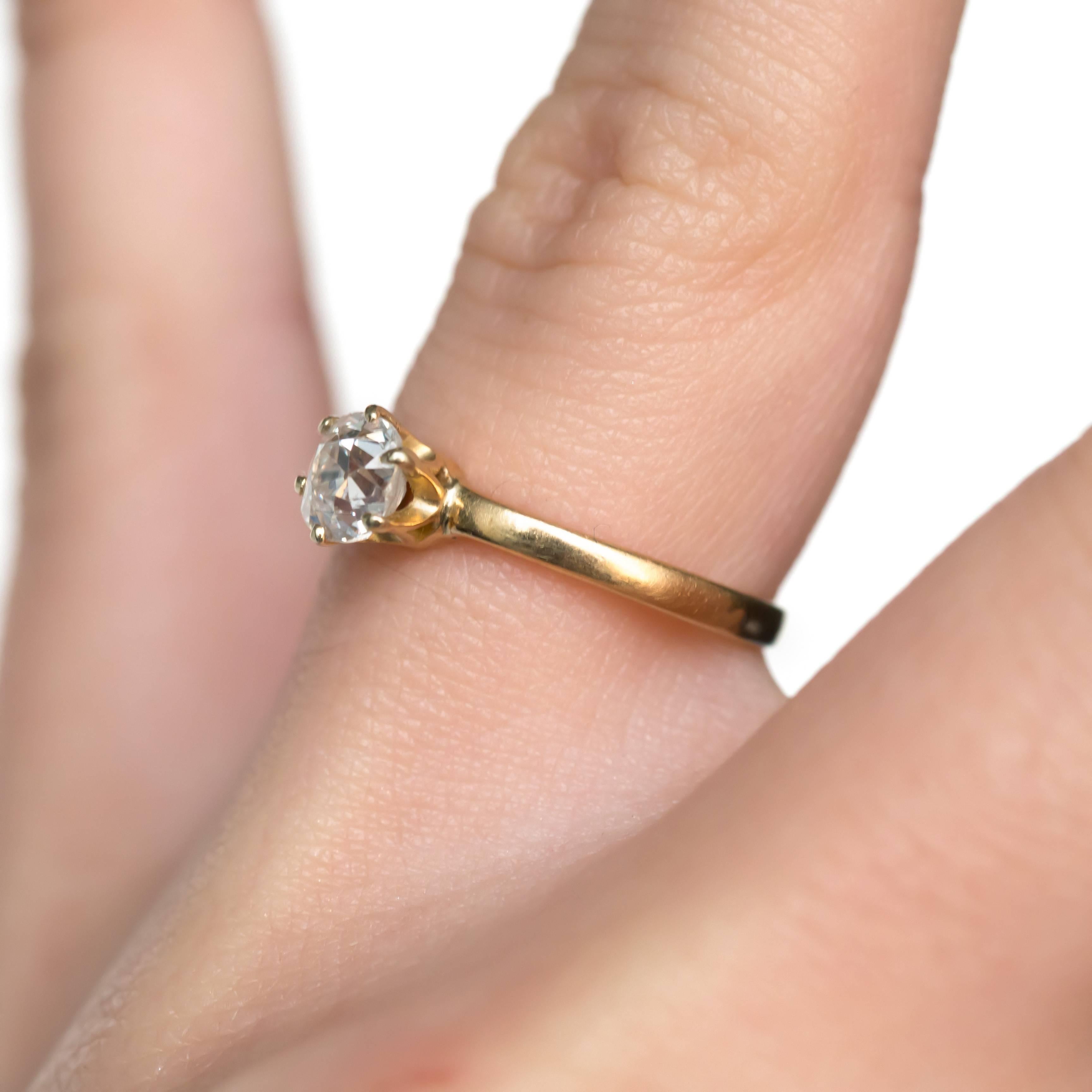 Women's 1910 Tiffany & Co .55 Carat Antique Cushion Cut Diamond Engagement Ring